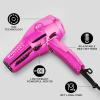 imageFHI HEAT Platform Nano Lite Pro 1900 Hair Dryer Turbo Tourmaline Light Weight Ceramic Quick Dry with 3 Piece Attachment Set Comb Concentrator and DiffuserPink Chrome