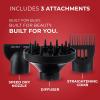 imageFHI HEAT Platform Nano Power Salon Pro 2000 Tourmaline Ceramic Quick Dry Hair Dryer with 3 Piece Attachment Set Comb Concentrator and Diffuser Black