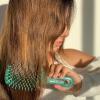 imageFHI Heat UNbrush Detangling Brush for PainFree Brushing on All Wet or Dry Hair Types  Durable DuoFlex AntiStatic Bristles Lightweight Handle Vented Hair BrushTurquoise Green