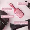 imageFHI Heat UNbrush Detangling Brush for PainFree Brushing on All Wet or Dry Hair Types  Durable DuoFlex AntiStatic Bristles Lightweight Handle Vented Hair BrushRose Dark Pink