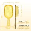imageFHI Heat UNbrush Detangling Brush for PainFree Brushing on All Wet or Dry Hair Types  Durable DuoFlex AntiStatic Bristles Lightweight Handle Vented Hair BrushAmber Yellow