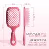 imageFHI Heat UNbrush Detangling Brush for PainFree Brushing on All Wet or Dry Hair Types  Durable DuoFlex AntiStatic Bristles Lightweight Handle Vented Hair BrushRose Dark Pink