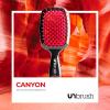 imageFHI Heat UNbrush Detangling Brush for PainFree Brushing on All Wet or Dry Hair Types  Durable DuoFlex AntiStatic Bristles Lightweight Handle Vented Hair BrushCanyon Red