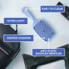 imageFHI Heat UNbrush Detangling Brush for PainFree Brushing on All Wet or Dry Hair Types  Durable DuoFlex AntiStatic Bristles Lightweight Handle Vented Hair BrushPeriwinkle Light Blue