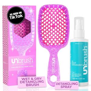 imageFHI Heat UNbrush and UNwinder SprayRose Quartz Pink