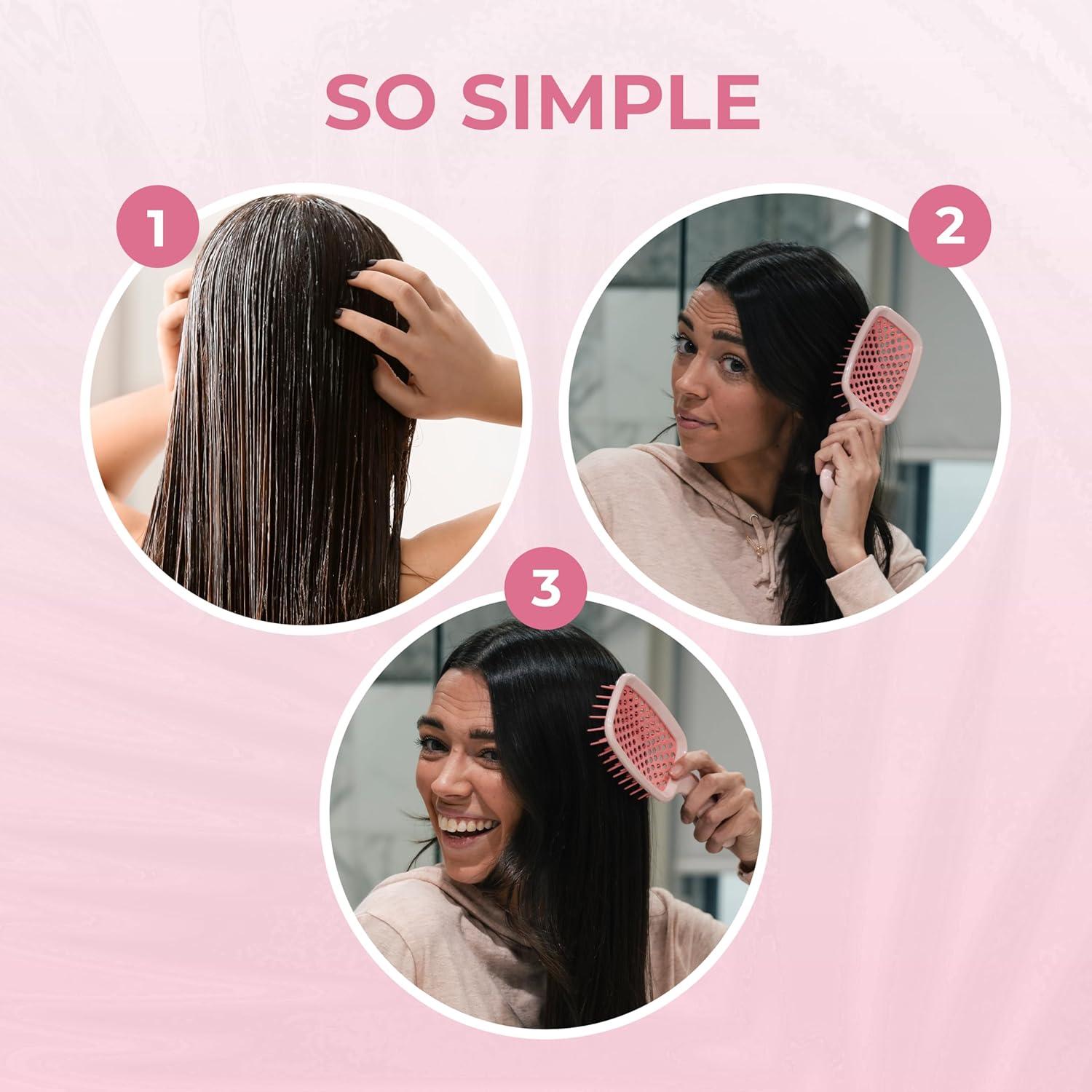 imageFHI Heat UNbrush Mini Detangler Brush for PainFree Brushing on All Wet or Dry Hair Types  Durable Duoflex AntiStatic Bristles Lightweight Handle Vented Mini Hair BrushPeony Light Pink