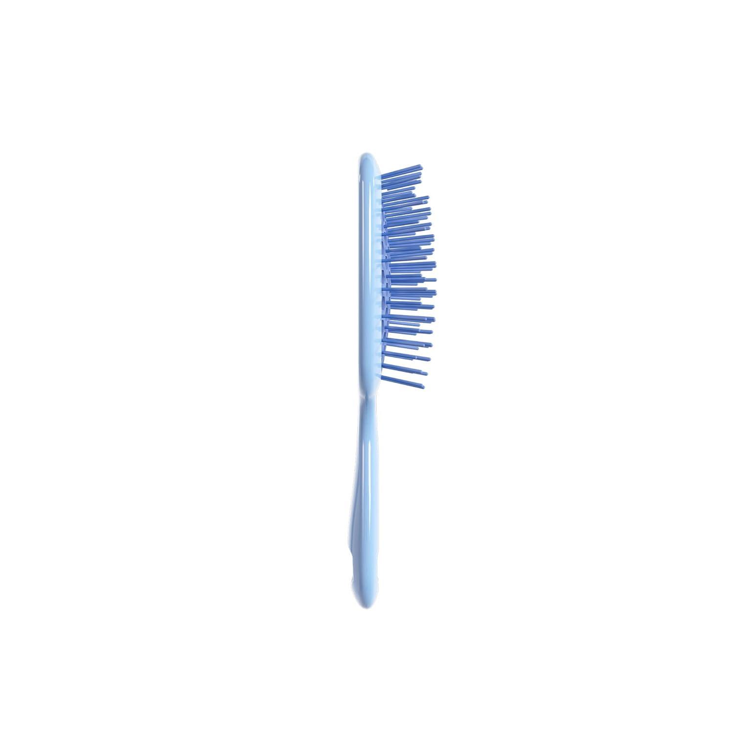 imageFHI Heat UNbrush Mini Detangler Brush for PainFree Brushing on All Wet or Dry Hair Types  Durable Duoflex AntiStatic Bristles Lightweight Handle Vented Mini Hair BrushPeriwinkle Light Blue