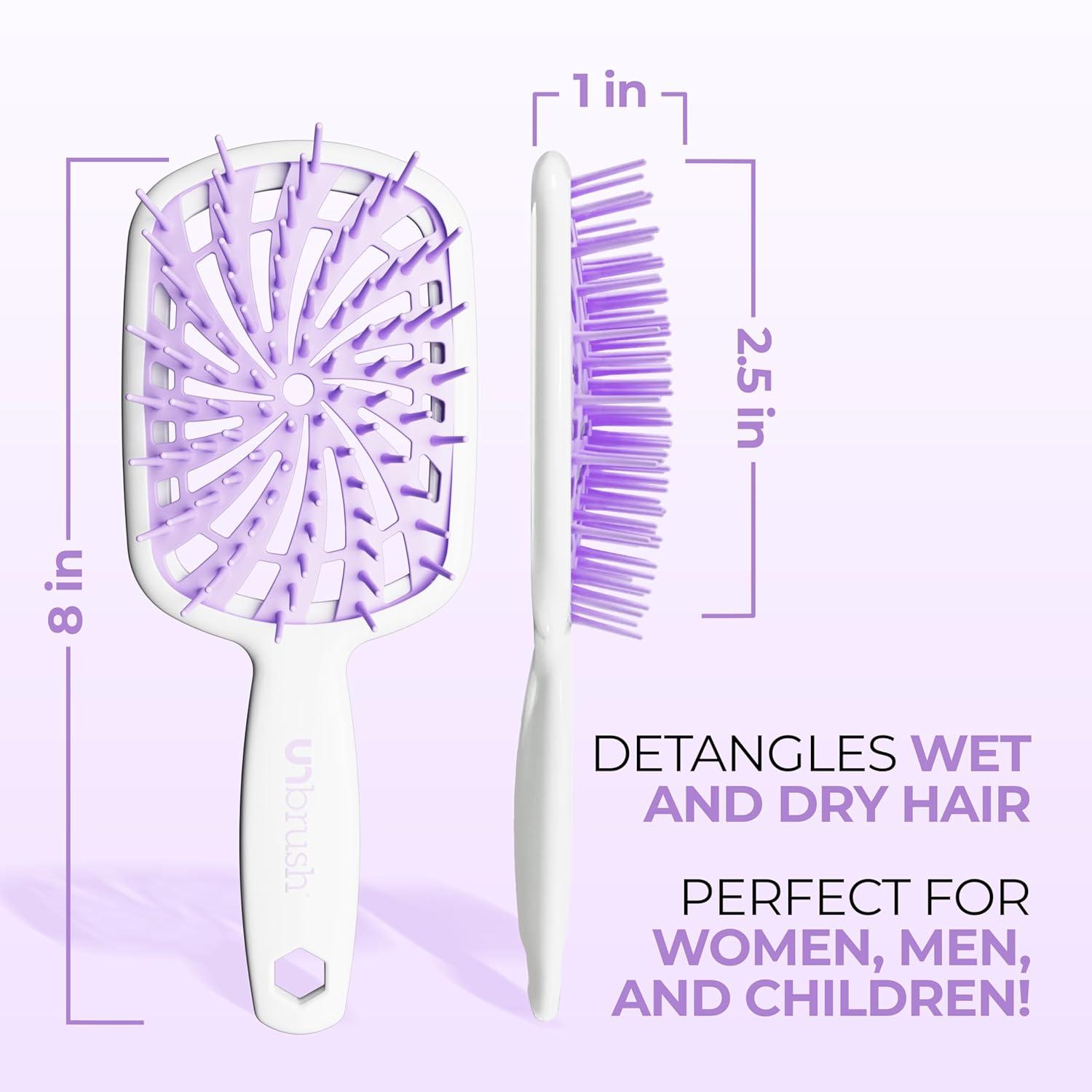 imageFHI Heat UNbrush Plus  Curly Hair Brush for Gentle ampamp Effective Detangling on Wet or Dry Fragile Hair Types  Detangler Brush w 84 UltraFlex Bristles Ultralight Vented Anti Static HairbrushSugar Plumb