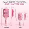 imageFHI Heat UNbrush Mini Detangler Brush for PainFree Brushing on All Wet or Dry Hair Types  Durable Duoflex AntiStatic Bristles Lightweight Handle Vented Mini Hair BrushPeony Light Pink