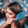 imageFHI Heat UNbrush Mini Detangler Brush for PainFree Brushing on All Wet or Dry Hair Types  Durable Duoflex AntiStatic Bristles Lightweight Handle Vented Mini Hair BrushSapphire Blue