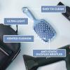 imageFHI Heat UNbrush Mini Detangler Brush for PainFree Brushing on All Wet or Dry Hair Types  Durable Duoflex AntiStatic Bristles Lightweight Handle Vented Mini Hair BrushPeriwinkle Light Blue