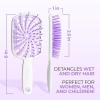 imageFHI Heat UNbrush Plus  Curly Hair Brush for Gentle ampamp Effective Detangling on Wet or Dry Fragile Hair Types  Detangler Brush w 84 UltraFlex Bristles Ultralight Vented Anti Static HairbrushSugar Plumb