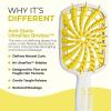 imageFHI Heat UNbrush Plus  Curly Hair Brush for Gentle ampamp Effective Detangling on Wet or Dry Fragile Hair Types  Detangler Brush w 84 UltraFlex Bristles Ultralight Vented Anti Static HairbrushLemon Drop