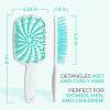 imageFHI Heat UNbrush Plus  Curly Hair Brush for Gentle ampamp Effective Detangling on Wet or Dry Fragile Hair Types  Detangler Brush w 84 UltraFlex Bristles Ultralight Vented Anti Static HairbrushMint Swirl