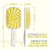 imageFHI Heat UNbrush Plus  Curly Hair Brush for Gentle ampamp Effective Detangling on Wet or Dry Fragile Hair Types  Detangler Brush w 84 UltraFlex Bristles Ultralight Vented Anti Static HairbrushLemon Drop