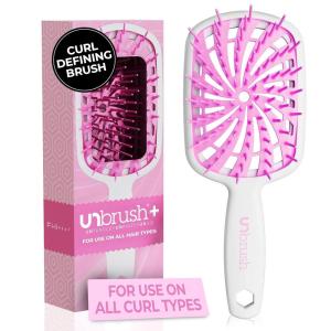 imageFHI Heat UNbrush Plus  Curly Hair Brush for Gentle ampamp Effective Detangling on Wet or Dry Fragile Hair Types  Detangler Brush w 84 UltraFlex Bristles Ultralight Vented Anti Static HairbrushBubble Gum