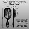 image:imageFHI Heat UNbrush Detangling Brush 3Pack Bundle  Hair Brush for All WetDry Hair Types  PainFree Detangler Brush wDuoFlex Anti Static Bristles  Lightweight Travel Hair Brush Original Black