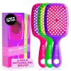image:imageFHI Heat UNbrush Detangling Brush 3Pack Bundle  Hair Brush for All WetDry Hair Types  PainFree Detangler Brush wDuoFlex Anti Static Bristles  Lightweight Travel Hair Brush Neon Collection