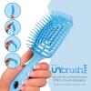 image:imageFHI Heat UNbrush Flex Detangling Brush  UltraFlexible PainFree Hair Brush Detangler with DuoFlex AntiStatic Bristles for Removing Tangles Massaging Scalp amp Faster Styling  PinkBlue