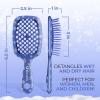 image:imageUNbrush Mini Holiday Hair Brush for PainFree Brushing On All WetDry Hair TypesFrosty Blue  Snowflakes