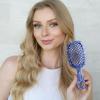 image:imageUNbrush Mini Holiday Hair Brush for PainFree Brushing On All WetDry Hair TypesFrosty Blue  Snowflakes