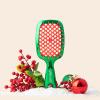 image:imageUNbrush Mini Holiday Hair Brush for PainFree Brushing On All WetDry Hair TypesHolly Green