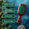image:imageUNbrush Mini Holiday Hair Brush for PainFree Brushing On All WetDry Hair TypesPoinsetta Red