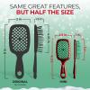 image:imageUNbrush Mini Holiday Hair Brush for PainFree Brushing On All WetDry Hair TypesPoinsetta Red