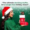 image:imageUNbrush Mini Holiday Hair Brush for PainFree Brushing On All WetDry Hair TypesPoinsetta Red