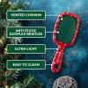 image:imageUNbrush Mini Holiday Hair Brush for PainFree Brushing On All WetDry Hair TypesSleigh Ride Red