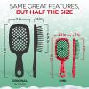 image:imageUNbrush Mini Holiday Hair Brush for PainFree Brushing On All WetDry Hair TypesSleigh Ride Red
