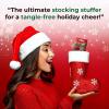 image:imageUNbrush Mini Holiday Hair Brush for PainFree Brushing On All WetDry Hair TypesSnowy Pine Green