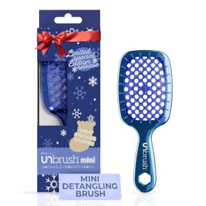 image:imageUNbrush Mini Holiday Hair Brush for PainFree Brushing On All WetDry Hair TypesIcicle Blue