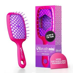 image:imageUNbrush Detangling Hair Brush Mini NeonPink